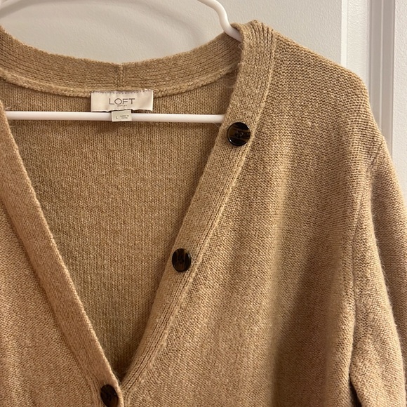 JCrew Tan Cardigan Sweater - Picture 2 of 6